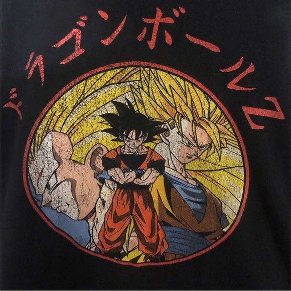Dragon Ball Z Black Anime Graphic T-Shirt L - Picture 2 of 5